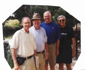 From left to right: Dr. McCabe, Dr. Combs, Dr. Compton, and Dr. Priest by the Jordan River